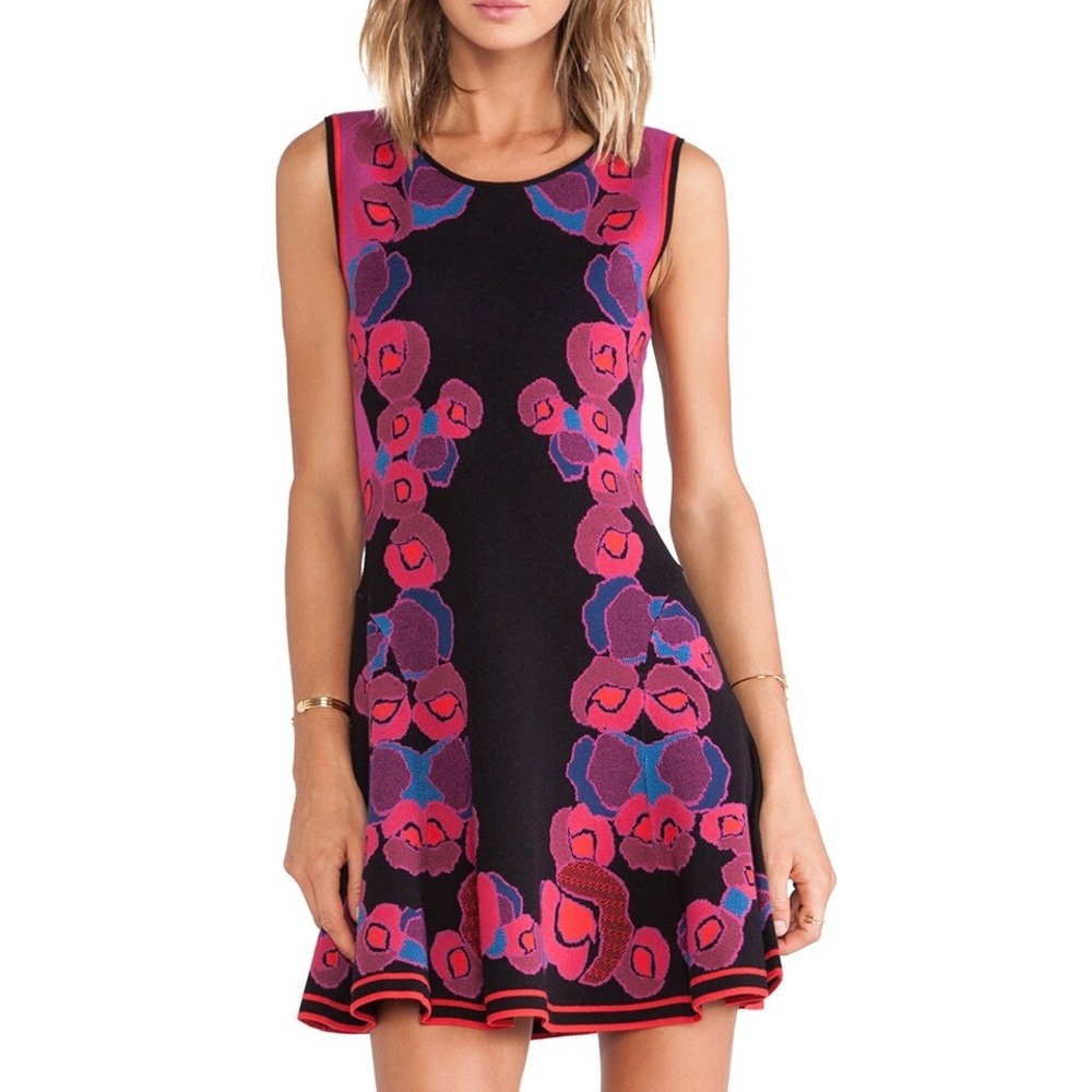 DIANE von FURSTENBERG Dress Rose Jacquard Flare Dress